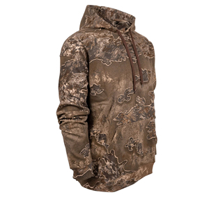 Sweat-shirt à capuche camouflage pour homme, doublé polaire, pull-over, camouflage woodland, vêtements de chasse en plein air, vente en gros B2B - Product Image 5