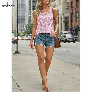 Meilleur fabricant, prix bas, haute qualité, débardeur tricoté décontracté pour femme grande taille, personnalisation de l'étiquette, séchage rapide, respirant, 100% coton - Product Image 6