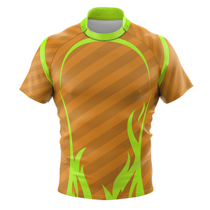 Professional Custom Rugby Jersey Rugby Match Teamwear <b>Flame</b> Design Sublimation Print Rugby Jersey Slim Fit T-<b>Shirt</b> - Product Image 1
