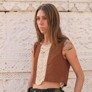 Handmade Brown Cotton Crop <b>Top</b> Sleeveless Summer Vest Boho Macrame Fringe Blouse Ethnic <b>Festival</b> <b>Top</b> Hippie Style Crop <b>Tops</b> - Product Image 1
