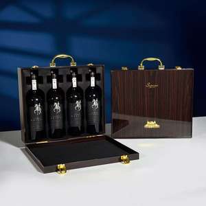 Caja de Presentación de Vino de Cuero para 2 Botellas, Venta al Por Mayor de Fábrica, Caja de Regalo para Vino, Empaquetado y Personalización - Product Image 5