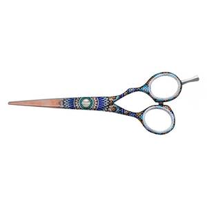 Ciseaux de coiffure professionnels en acier inoxydable, lame tranchante, manche long, pour droitiers, motif décoratif - Product Image 6