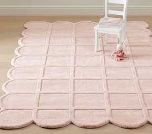 พรมขนสัตว์ลายนามธรรมแบบทันสมัย ปักมือ กันลื่น สำหรับห้องนั่งเล่น สีน้ำเงิน สีแดง ขายส่ง วิลตัน ซี - Product Image 1