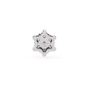 Elegant womens 14kt white gold igi certified 0.21ct seven stone natural brilliant cut diamond <b>cute</b> flower design necklace - Product Image 5