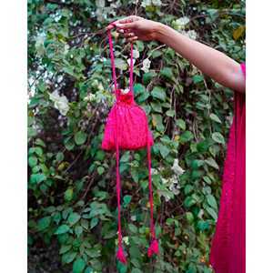 Traje de Chifón de Algodón Chikankari Rosa Gulabo para Mujer Disponible en Talla XS - Product Image 4