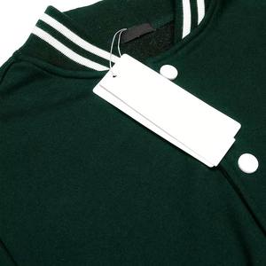 Chaqueta Universitaria de Invierno de Alta Calidad con Revestimiento, Cuerpo de Lana, Mangas de Cuero Genuino, Cierre Frontal, Estilo Personalizado para Hombre - Product Image 4