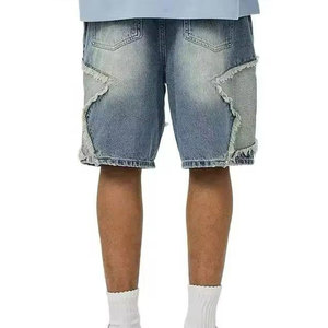 Shorts en jean pour hommes, mélange de coton confortable, bas décontractés, fabrication OEM ODM, vente en gros, fournisseur de vêtements, bleu de luxe - Product Image 6