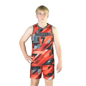 Nouveau style de maillot de basket-ball personnalisé avec impression par sublimation, respirant, antibactérien, grande taille, absorbant la transpiration, 100% coton - Product Image 5