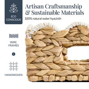 Cesta Plegable de Jacinto de Agua Natural, Forma Festoneada – Cesta de Almacenamiento Hecha a Mano, Proveedor de Vietnam - Product Image 4