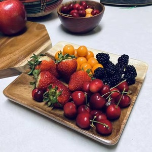 <b>Square</b> Shape Wooden Plate Premium Quality Platter For Elegant Dining Snacks Appetizers And Modern <b>Kitchen</b> <b>Table</b> Decor Tray - Product Image 5