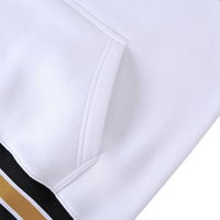 Pull à col rond en chenille blanc Alpha personnalisé pour les acheteurs en gros B2B, pour les acheteurs au détail, avec fabrication sur mesure