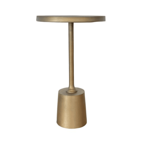 Modern Aluminum Coffee <b>Table</b> Pedestal Side <b>Table</b> <b>Copper</b> Finish Round Accent <b>Table</b> for Living Room Bedroom - Product Image 1