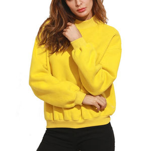 Sudadera extragrande para mujer con cuello redondo blanco adornado, diseño de logotipo frontal y cordón ajustable - Product Image 1