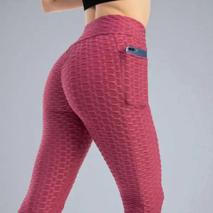 Trending Women High Waist Pants Slim Fit Stretch Yoga Workout Trousers <b>Pocket</b> <b>Leggings</b> for Gym Running Plus Size <b>Leggings</b> - Product Image 6