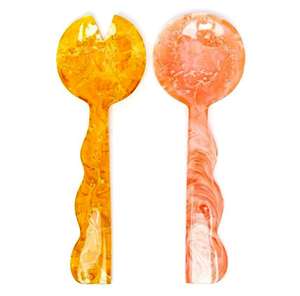 Ensemble de service à salade en résine, écologique, compatible lave-vaisselle, ustensiles de cuisine, vente chaude, fabriqué en Inde, ensemble cuillère et fourchette à salade en résine - Product Image 1