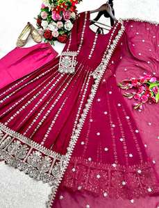 Listo para enviar: Conjunto de vestido de georgette indio con bordado de lentejuelas y dupatta, ropa étnica al por mayor, lo último en moda boutique. - Product Image 6