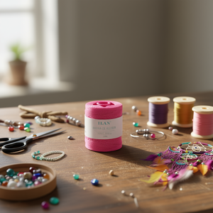 Bobina di Cordoncino in Cotone Ilan 2mm Fucsia 250g per Lavori Artigianali - Product Image 2