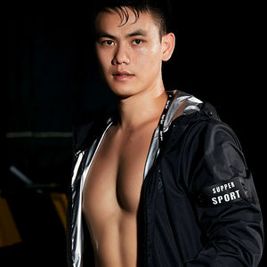 Combinaison de sport en polyester avec logo personnalisé, manches longues, pour la boxe, la course à pied, la salle de sport à domicile, le sauna, l'entraînement et la perte de poids - Product Image 5