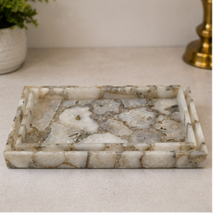 Rectangle Marble <b>Storage</b> Tray Modern Design Durable Indoor <b>Tabletop</b> Accessory - Product Image 4