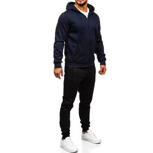 Prix de gros Survêtement évasé pour homme, effet délavé à l'acide, à capuche zippé, avec motif imprimé, personnalisable - Product Image 3