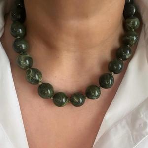 Handmade Botanical <b>Resin</b> Women's Beaded Necklace with Natural Beauty and Modern Appeal for Party Occasions - Product Image 1