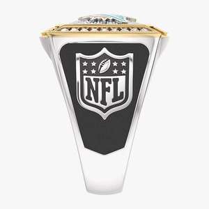Luxury Men's Football Diamond <b>Cocktail</b> <b>Ring</b> 925 Silver <b>Gold</b> Plated Pave Setting Round Brilliant Cut Statement Jewelry - Product Image 4