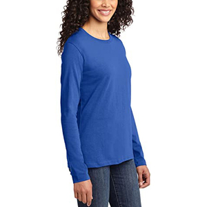 Camiseta de Verano de Alta Calidad para Gimnasio, Talla Grande, para Mujer, al por Mayor, Informal, 100% Algodón, Cuello Redondo, Hombros Caídos - Product Image 4