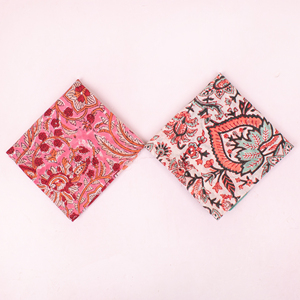 Hand Block Printed Cotton Fashion Summer Soft <b>Bandana</b> Scarf with Floral Design-Hiking Travel Accessories - Product Image 3