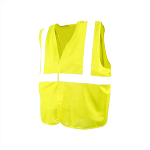 Gilet de sécurité haute visibilité Halex International HI-5745, tissu polyester 180 GSM, imperméable, jaune, panneau noir réfléchissant, personnalisable - Product Image 1