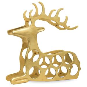 Luxury Gold Deer Shape Wine Bottle Holder Rack For Home Bar Dining <b>Table</b> Decorative Display And Gifting Purpose From India - Product Image 6
