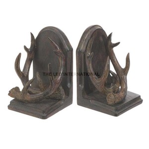 Aeroplan Design Bookend <b>Sets</b> Hot Selling Modern Style <b>Desk</b> for Table Decorative Bookend Stainless Steel Metal Wooden Base - Product Image 4