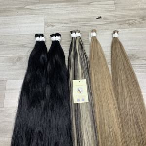 100% cheveux humains droits en vrac Collection Super Double dessiné cheveux vietnamiens couleurs mélangées de l'usine - Product Image 3