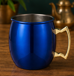 Taza de Cobre Artesanal para Moscow Mule, Color Verde Brillante, con Revestimiento de Acero Inoxidable, Elegante Superficie Exterior Pulida - Product Image 5