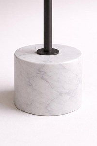 Mesa Auxiliar Minimalista con Tapa de Mármol y Base de Metal, Mueble Moderno para Sala de Estar, Mesa de Centro Decorativa - Product Image 4
