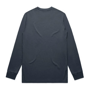T-shirts à manches longues en coton premium pour hommes, col rond, couleur rouge cramoisi, coupe douce et confortable, sous-vêtement de base - Product Image 4