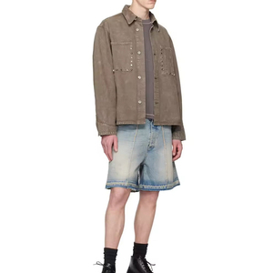 Chaqueta de mezclilla de alta calidad para hombre, estilo casual, chaqueta de mezclilla de fabricación profesional, chaqueta de mezclilla duradera para hombre - Product Image 3