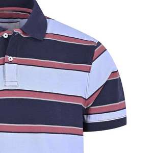 <b>Men's</b> Horizontal Multi-Color Striped Polo <b>Shirt</b> 2026 Casual Short Sleeve Tailored Fit Navy & <b>Light</b> <b>Blue</b> Summer Apparel HD - Product Image 2