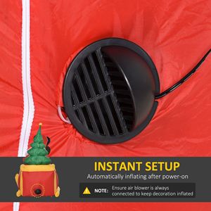 Decorazioni natalizie gonfiabili da esterno con Babbo Natale e renne illuminate a LED da 2,1 m per il giardino, ideali per le festività di Natale. - Product Image 6