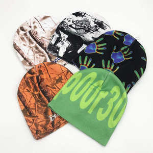Bonnet tricoté unisexe imprimé camouflage arbre, style urbain, chaud pour l'hiver, usage quotidien - Product Image 1