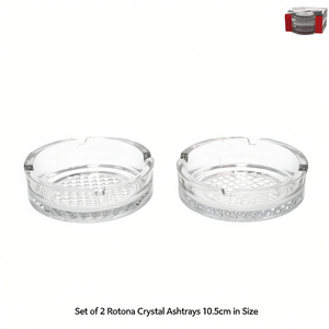 Set di 2 Posacenere in Cristallo Rotana, Dimensioni 10,5 cm - Product Image 2