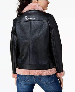 Nueva Chaqueta de Cuero Negra para Mujer, Estilo Casual, a la Moda y Sexy - Product Image 5