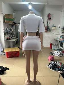 Hot Sale Summer <b>Sexy</b> Crop Flower Design <b>Skirt</b> Designer Piece Set Women Exposed Navel <b>Short</b> <b>Skirt</b> Set - Product Image 4