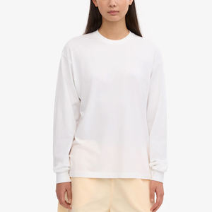 Camisetas Personalizadas de Manga Larga para Mujer, Tallas Grandes, 100% Algodón, Camiseta Holgada de Manga Larga para Mujer - Product Image 5