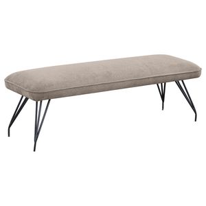 Panca da Pranzo Kailea in Tessuto Taupe, Elegante Arredamento per Sala da Pranzo - Product Image 2