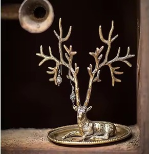 Présentoir à bijoux en métal haut de gamme pour colliers, boucles d'oreilles, bracelets, bagues – Idéal pour coiffeuse, chambre à coucher, organisation de vanité - Product Image 4