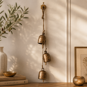 Cloche de porte principale suspendue en métal, fabriquée à la Main, classe, avec finition en cuivre rustique Vintage pour la décoration de porte principale, meilleur prix - Product Image 4