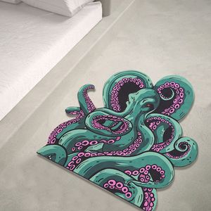 Tappetino da Bagno in Microfibra Assorbente a Forma di Polpo, Antiscivolo, Decorazione Unica per le Feste, Regalo - Product Image 2