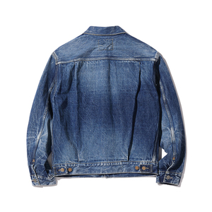 High Quality Medium Wash Blue Organic <b>Denim</b> <b>Jacket</b> for Men High Street Style Eco-Friendly Customizable Pockets Low MOQ - Product Image 2