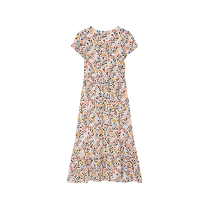 Vestido midi estampado para mujer, vestido de verano de cintura alta a la moda - Product Image 4