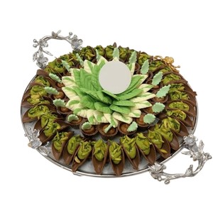 Plateau de service décoratif pour chocolats au design fantastique, qualité supérieure, ovale, en métal argenté, pour événements et fournitures de fête - Product Image 5